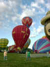 Balloons Start to Rise on the Field